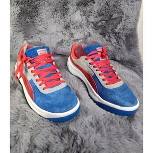 Puma GV Special Girls Sneakers 5.5 Red Blue Lace Up Low Top Sportlifestyle Shoes